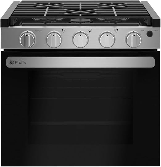 GE PLD621RTSS Profile 21" Drop-in Gas Range, Stainless Steel