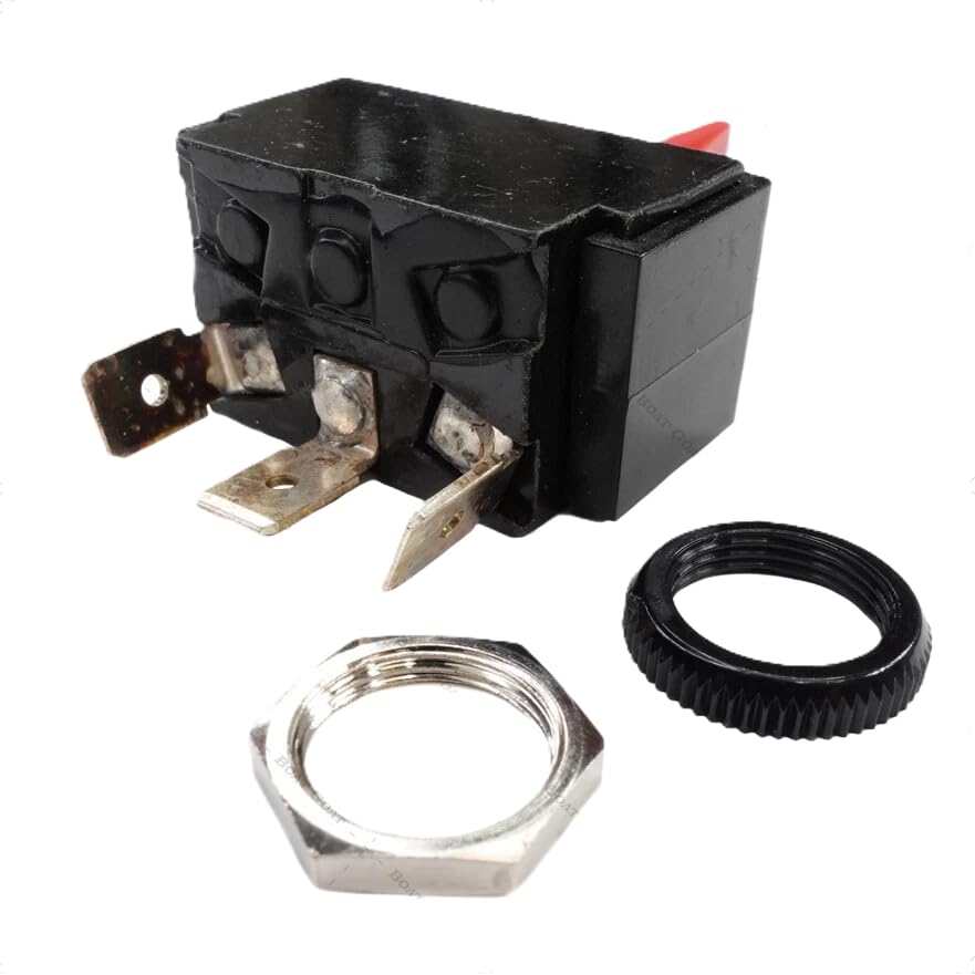 3-Position Red Toggle Switch Compatible with for MotorGuide Foot Pedal | Controls Momentary Continuous High Bypass or 12V Off 24V | Replaces 8M3003621 MFP15305T