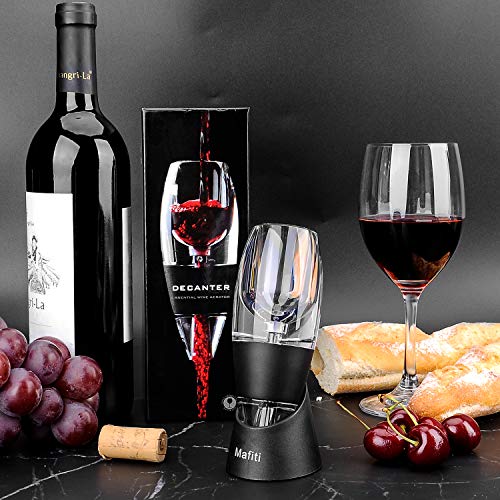 image for Mafiti Red Wine Pourers Aerator Portable Decanter with Base for Birthd