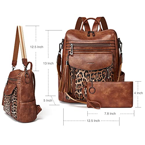 Image of Shrrie Backpack Purse for Women Fashion Leather Backpack Purse Designer Travel Backpack Shoulder Bag