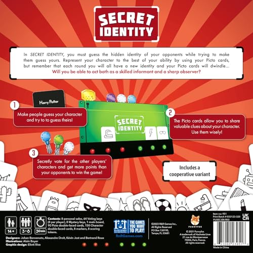 R&R Games Secret Identity Juego de Mesa para Adultos y Niños miniatura 5
