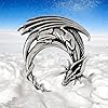 TreasureBay 925 Sterling Silver Dragon Pendant for Men and Women, Handmade Gothic Fantasy Dragon Necklace, Norse Viking Amulet, Mythical Jewellery, Gift for Him & Her #1