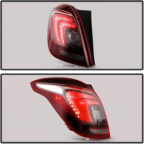 Miniatura 5 de ACANII - Para 2017-2022 Buick Encore Rojo Claro OE Estilo de Fábrica LED Luz Trasera Lámpara de Freno Reemplazo Lado Izquierdo del Conductor