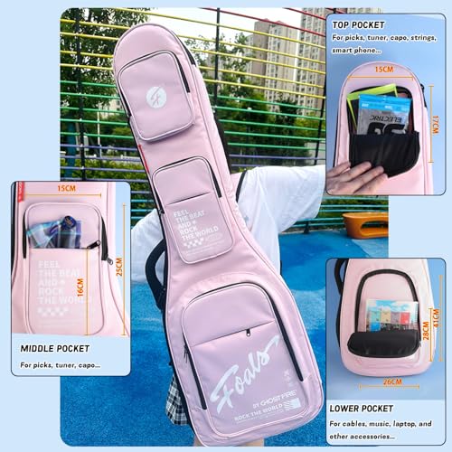 GHOSTFIRE Electric Guitar Gig Bag for Guitar, Dream-Bubble Series Pink by GHOSTFIRE - Image 3