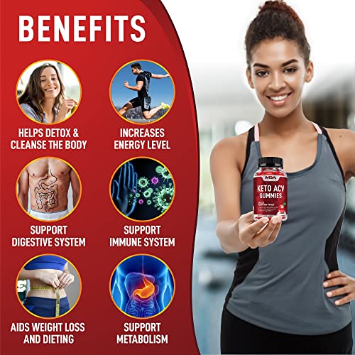 Keto ACV Gummies Advanced Weight Loss, Apple Cider Vinegar Gummies, ACV Keto Gummies for Weight Loss, Supports Detox & Cleanse, Digestion - Organic ACV Gummy (+ Loop Band) - Image 5