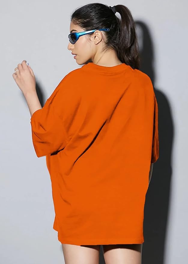 Image of DIAZ Women's Cottonblend Half Sleeve Oversized Drop Shoulder T-Shirt-Pack of 2