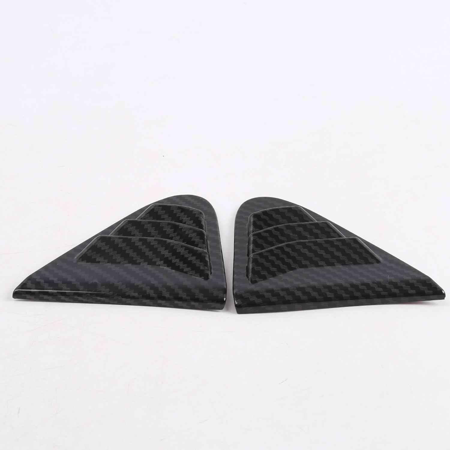 GZBFTDH Car Rear Side Window Louvers Accessories，for Cadillac XT4 2019-2023 Air Vent Scoop Shades Cover Auto Exterior（Black DF）