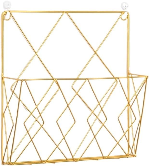 Simple and Wrought Iron Wall Storage Rack Home Decoration Magazine Newspaper