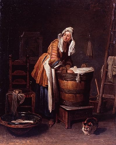 Toile modern peinture Lavandière de Jean Baptiste Siméon Chardin