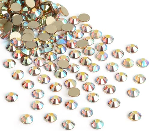 Image of Crystal Flatback Rhinestones Gems for Crafts 2.8mm SS10, DawnLight | Glue Fix, 2880pcs Glass Rhinestones for Crafting, Clothes, Tumblers, Nail Art, Shoes, Bags, Caps & Accessories Decoration