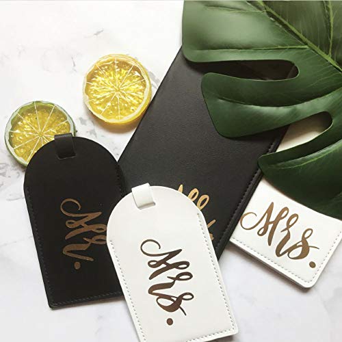 Mr And Mrs Passport Covers And Luggage Tags Gift Set, Couple Passport Holder For Honeymoon #TOP1