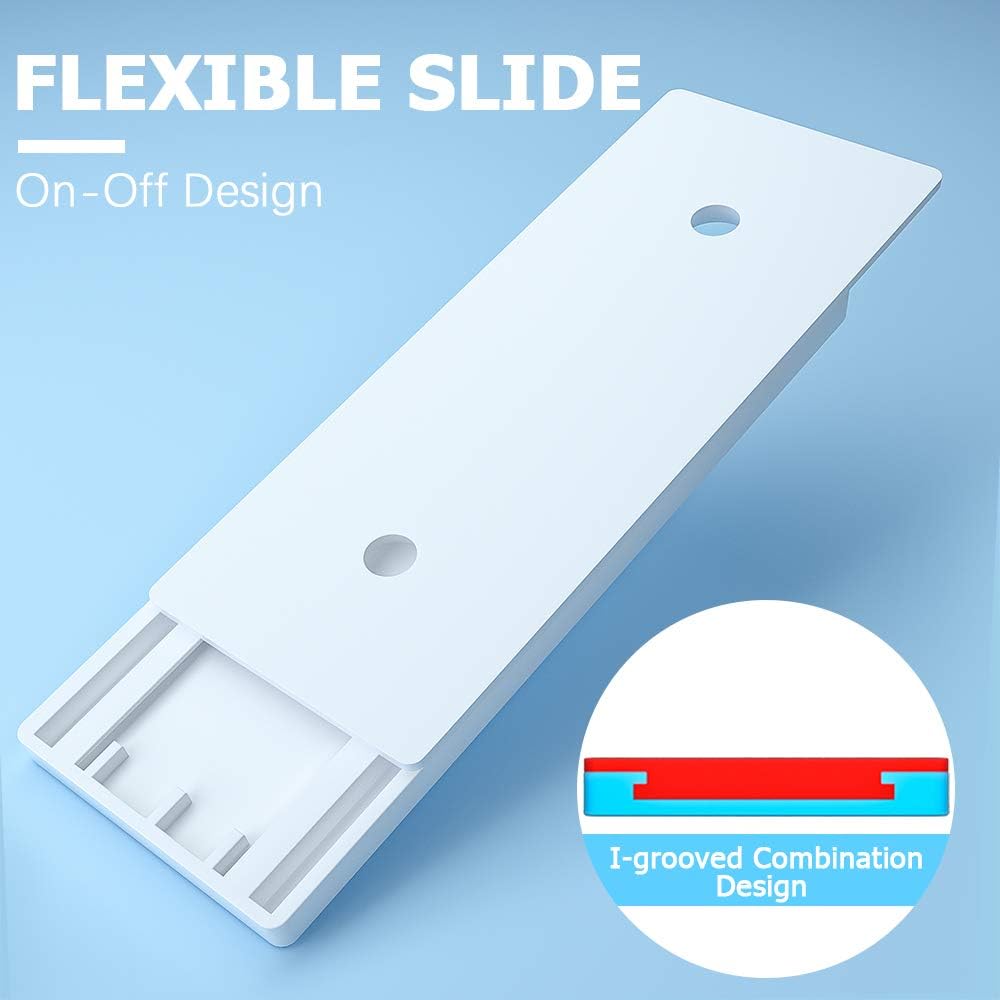 4 Pack Power Strip Holder - Surge Protector Wall Mount - Self Adhesive Cable Management System for Computer Desk, Organize TV Wall, Kitchen, Entertainment System Home or Office