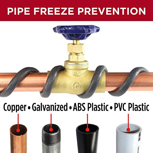 Grip Clip Heat Tape Pro for Ice Dam Prevention Heavy Duty - Self-Regulating - Plug-in Ready Heat Cable - 120V, 6 watts/FT (100 Feet + 10 Foot Cold Lead) - Thumbnail 3