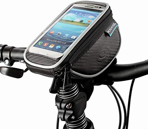 RoswheelCycling Bicycle Accessories Front Frame Handlebar Bag Pouch for 5in Cellphone, 1L