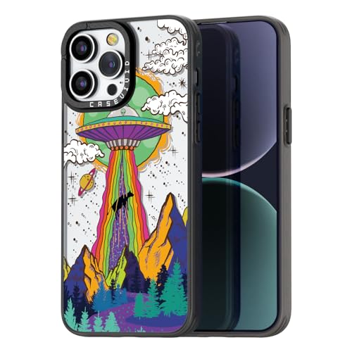 Coque iPhone 12 Pro Max protectrice contre les chocs - Design OVNI noir robuste et durable