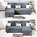 Shintenchi Sofa Couch, Pullout Sofa Bed,2 in 1 Pull Out Couch Bed with Storage Chaise for Living Room,Sleeper Sofa Couches Linen Sectional Sofa
