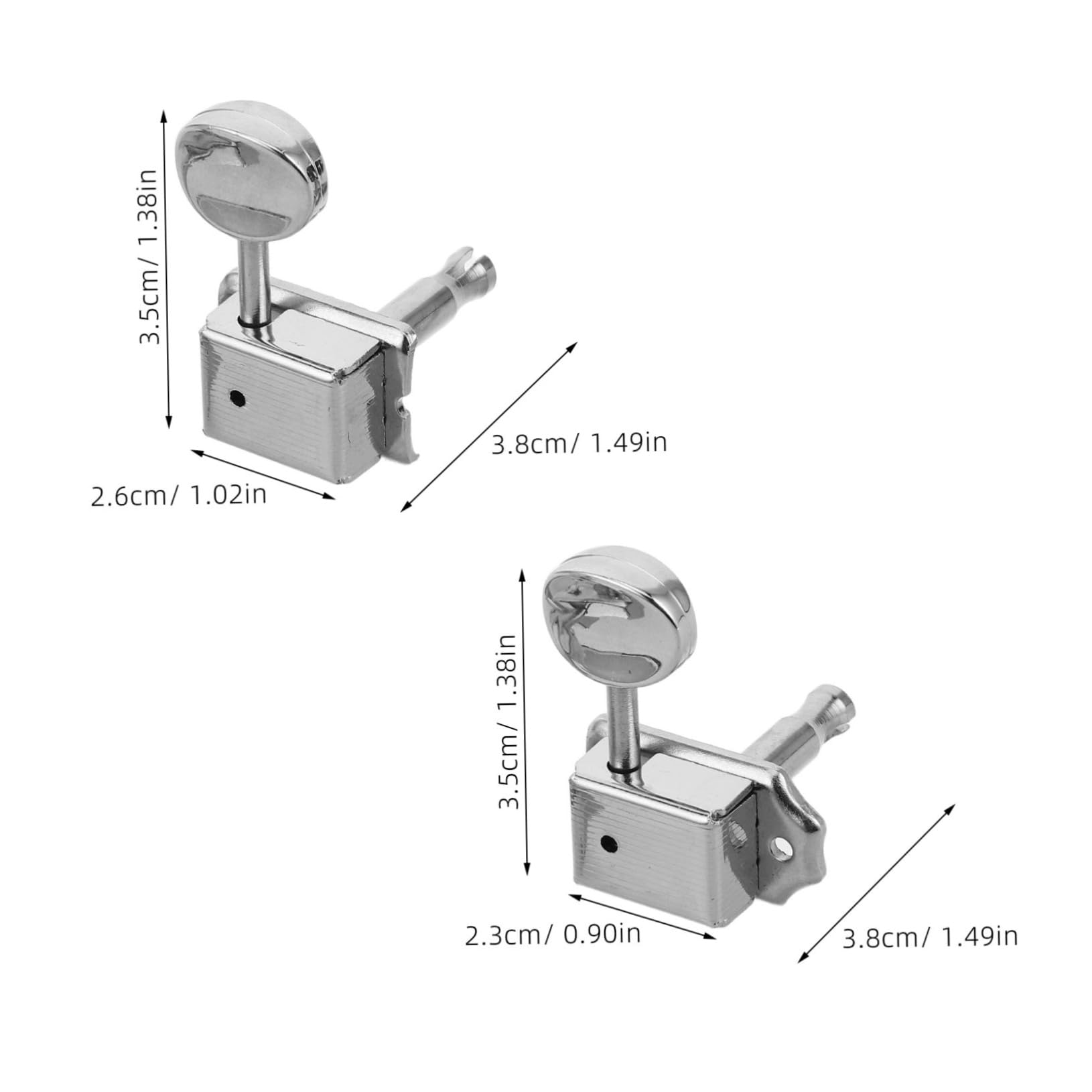 HEMOTON Guitar Tuning Pegs Set 6pcs Tuning Keys for Electric Bass Guitars Metal Construction Retro Design Ideal for Practice Recording