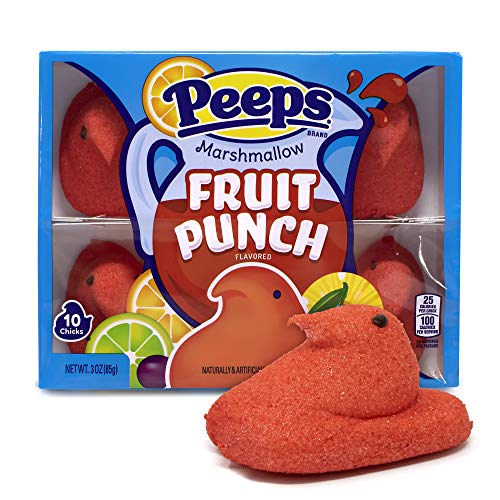 PEEPS Flavored Marshmallow Chicks Variety Pack, 6 Packs of 10-count PEEPS Marshmallow Chicks: Fruit Punch, Party Cake, Sour Watermelon, Cotton Candy, Pancakes & Syrup, Root Beer Float - Thumbnail 3