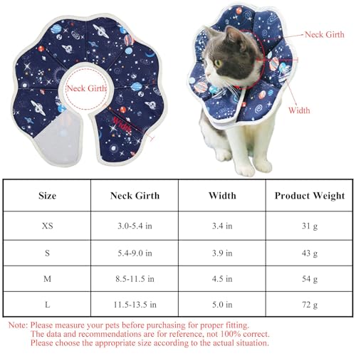 QIYADIN Cone Macio Para Gato, Coleira Ajustável Para Recuperação De Gatos Após Cirurgia Para Evitar