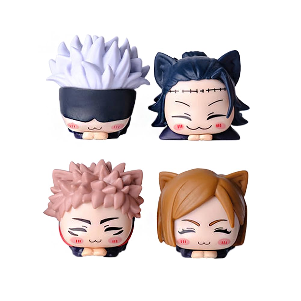 QAHEART Geto Suguru Figures 4PCS Set Itadori Yuji/Kugisaki Nobara Figure Statues Anime Action Figurine 4CM