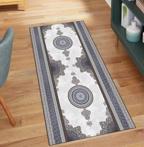 Alfombra de pasillo de 40x400 cm gris lavable por metros para cocina 2