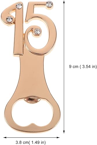 Miniatura 3 de Abridor de botellas de cerveza para cumpleaños número 15, 15 abridores de botellas para recuerdos de fiesta, decoración de boda, abrebotellas,