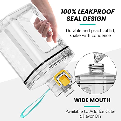 Image of Scizor Sports Water Bottle - 2.2 L Water Bottle I Large Sports Bottle I BPA Free I Water Jug I 2.2 litres I Leak-Proof I Gallon for Fitness I Sports I Gym (White)