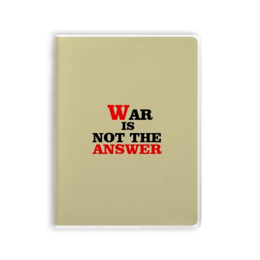 Carnet War Is Not the Answer journal intime et de bureau