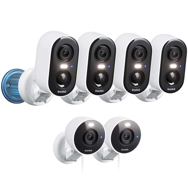 Kiwibit Battery Cam -4 Pack Wired Cam -2 Pack