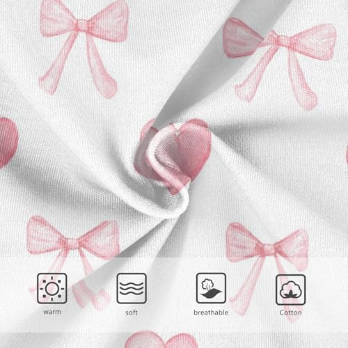 Wusikd Pink Heart Bow Girls' Underwear Cotton Girls Briefs Soft Toddler Underwear 2T3