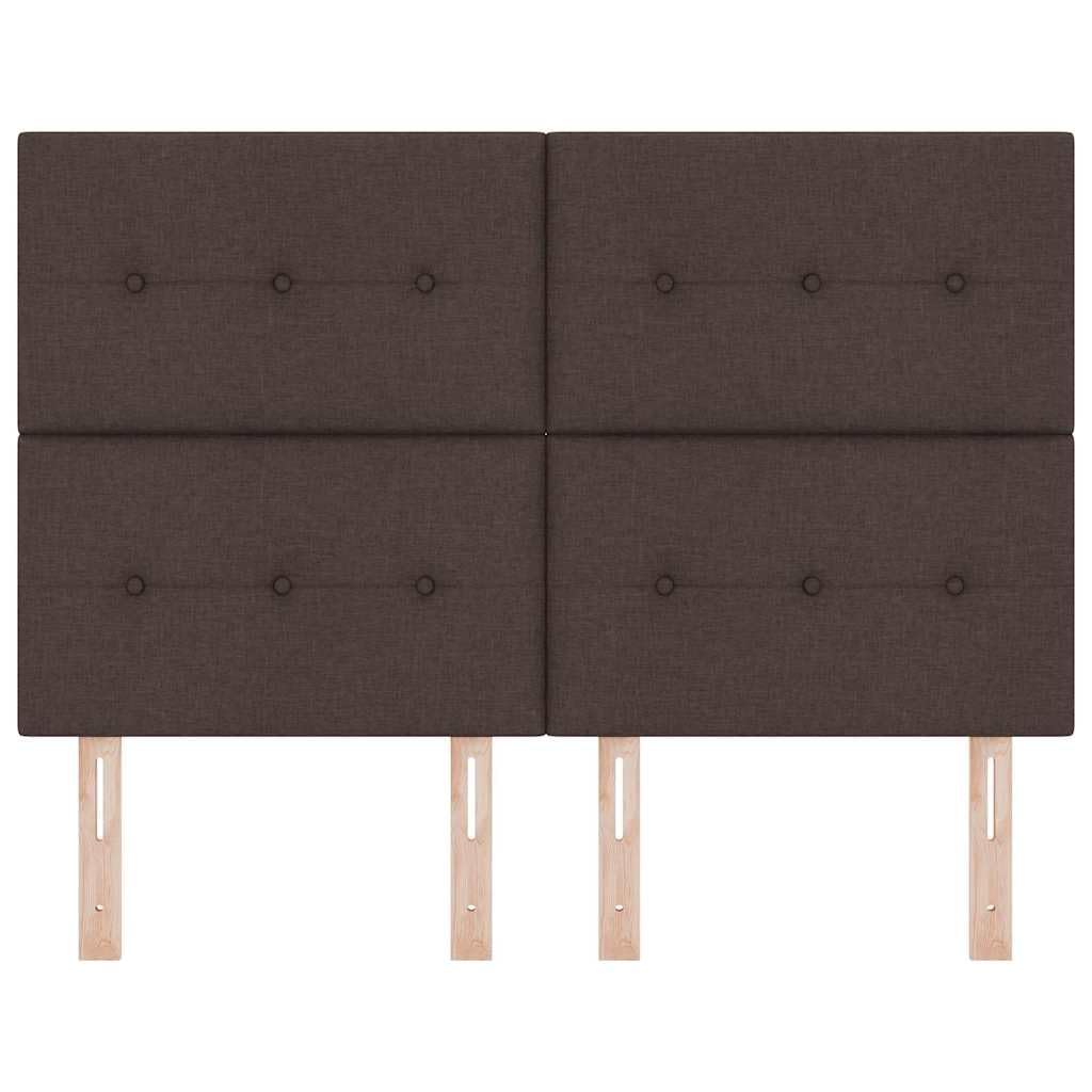 Cabecero de cama de piel sintética de 160 cm, color marrón oscuro