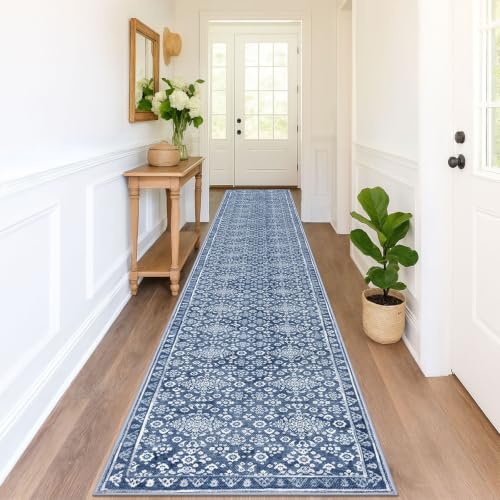 SILOLOOM Vintage Washable Runners for Hallway 3x18 Runner Rug Non Slip