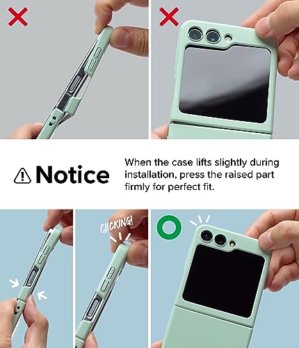 Image of Ringke Slim Compatible with Samsung Galaxy Z Flip 5 Case Back Cover Thin Translucent Hard PC with Non-Slip Grip Protective Phone Case for Samsung Z Flip 5 5G (2023) - Matte Clear