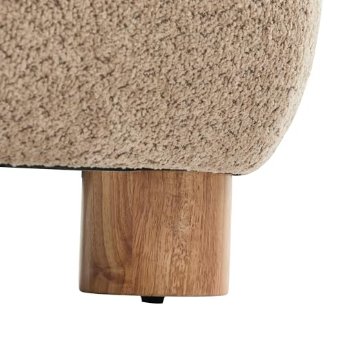 Sillón moderno sin brazos con patas de madera marrón claro miniatura 6