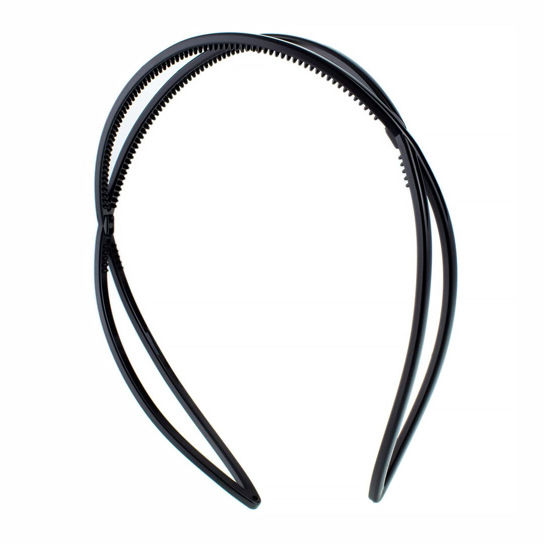 Cerchietto Capelli Nero Sottile Righe E Pois - Plastica Flessibile Con Dentini, 0.5 Cm - Unisex Per Donna, Uomo E Bambina - Foto 8