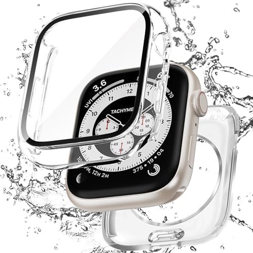 （04:30時点） 【フルカバー保護】Puptoya アップルウォッチ 防水 カバー Apple Watch Series 11 10 対応 46mm ケース 2 in 1 前後の保護 PC+ガラス素材 高透過率 装着簡単 脱落しやすい 耐衝撃 iWatch 46mm クリア