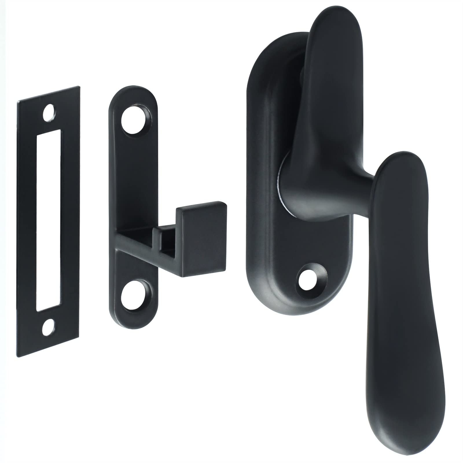Moraillon loquet serrure porte pour dressing cuisine et bureau noir