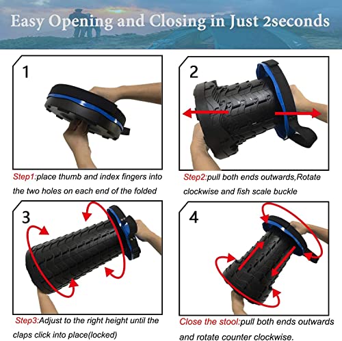 2023 Upgraded-Portable Retractable Folding Stool, Collapsible Telescoping Foldable Camping Stool For Adults For Outdoor Fishing Hiking Gardening Travel Bbq #TOP2