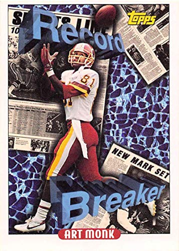1993 Topps Series 1 Football #1 Art Monk Washington Redskins RB Official NFL Trading Card (Stock Photo Shown, Near Mint or Better Condition)