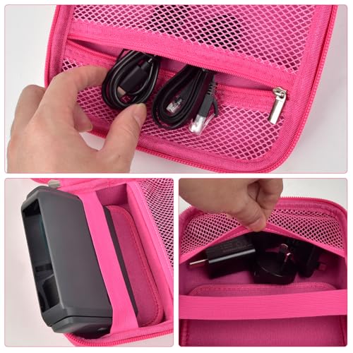 Image of Case Compatible with GL-BE3600 /SFT1200 / MT3000 / AXT1800 / MT1300 / A1300 for Glinet Travel Router for Hotel Wifi, Portable Router Storage Holder for Gl.inet Slate 7 Router Accessories(Box Only)-Rose Red