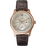 Guess Orologio con Movimento Giapponese Asset Marrone 43 mm