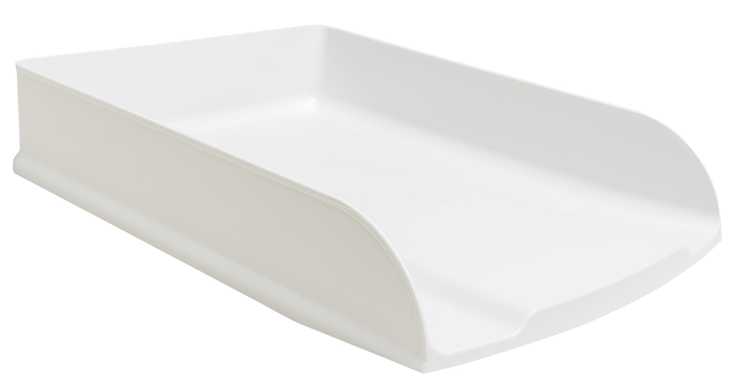Exacompta - Ref 11113D - 1 Letter Tray Combo Styli Autentik - for A4+ documents - Size 34 x 25 x 6.5 cm - Label Holder - Holds 500 Sheets - Colour White