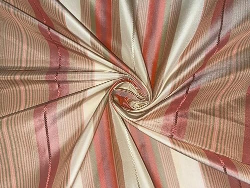 Soie de tradition à rayures pastel TAFS93 pour robes de mémoire