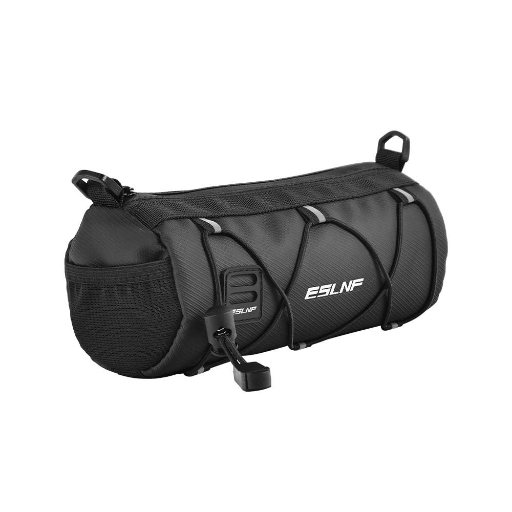 Borsa da Manubrio per Bicicletta, Borsa Manubrio Bici 2,4 L Impermeabile con Tracolla, un accessorio da ciclismo Professionale per Bici da Strada, da Città e Mountain Bike(Nero)