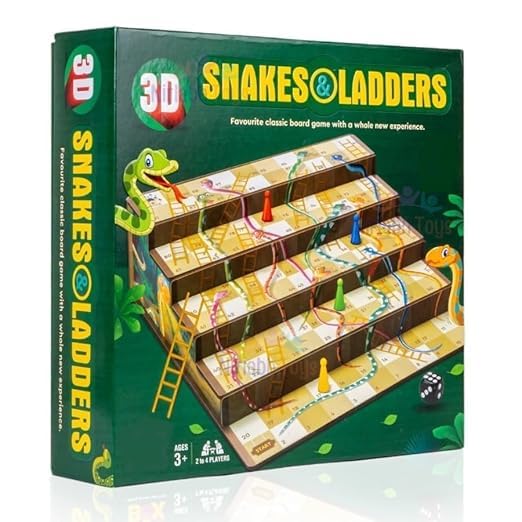 Caltero 3D Snakes & Ladders Wooden Board Game,Table Top Game, Toy Play with Kids and Adults, Family, Best Birthday Gift for Kids-2024 (B0DGQQJWFH) Amazon Price History, Amazon Price Tracker