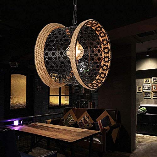 Lustre rétro antique durable en fer forgé et corde de qualité