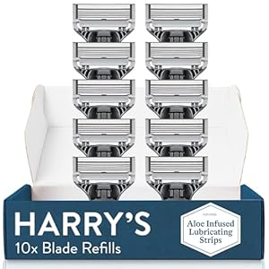Harry’s Razor Blades for Men – 10 Count – Premium Razor Blade Refill Cartridges