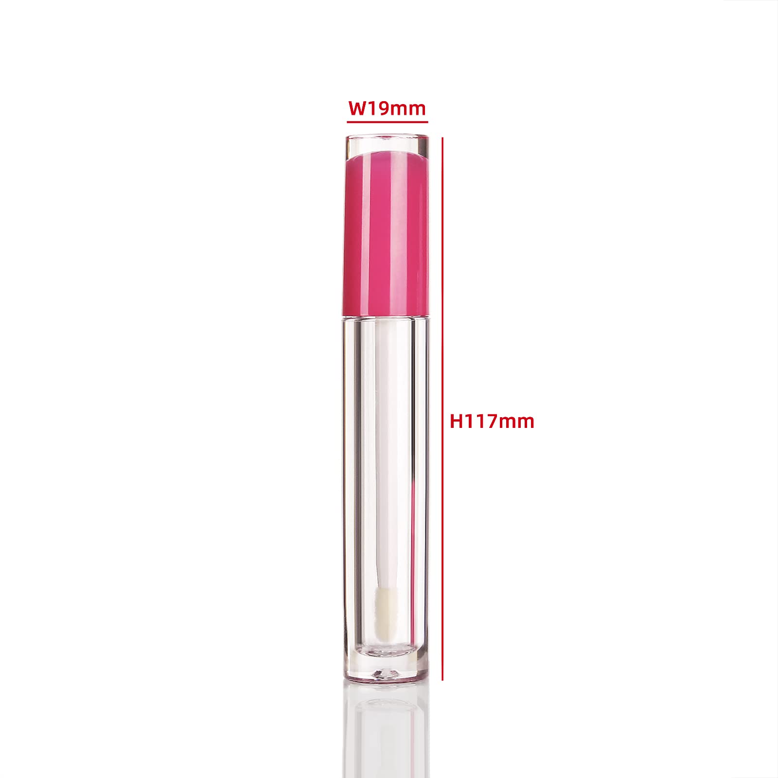 COSIDEA 22 pack empty round 5ml rose pink lip gloss tubes cute lipgloss tube containers with wand wholesale in bulk lip balm container packing