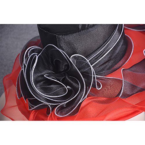 Lawliet - Abito da donna in organza, con tesa