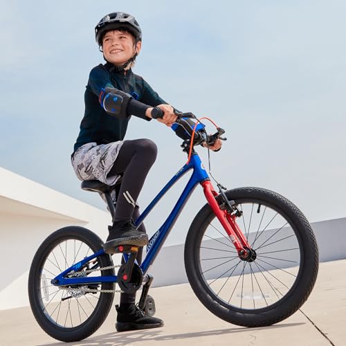Image of RoyalBaby EZ-Shark Ultra-Light 16 Inch Kids Bike Beginners Learning Bicycle Lightweight Alloy Boys Girls Ages 4+ Years, Blue